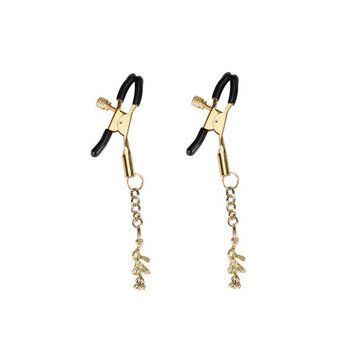 Затискачі для сосків з підвіскою Liebe Seele Rose Pendant Nipple Clamps Gold SX1689 фото