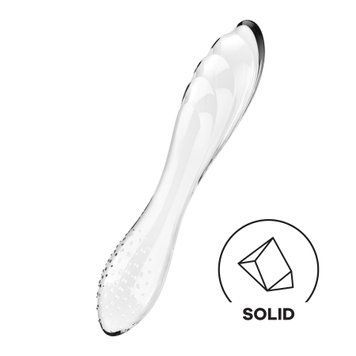 Двусторонний стеклянный дилдо Satisfyer Dazzling Crystal 1 Transparent, очень прочный, без стоппера SO8785 фото