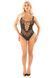 Боді зі стразами Leg Avenue Rhinestone Net and Lace Bodysuit One Size, Black SX1753 фото 6