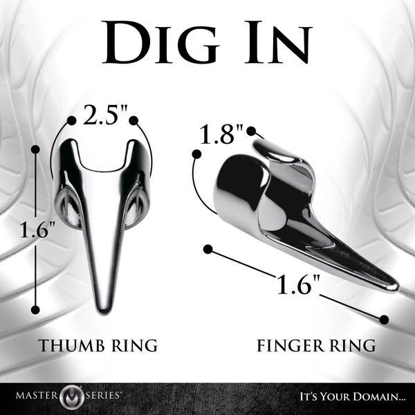 Набор колец с когтями Master Series Five-Piece Sensation Claw Rings - Silver SX1191 фото