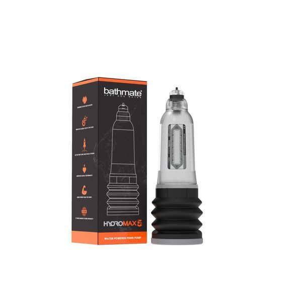 Гидропомпа Bathmate Hydromax 5 Clear (X20), для члена длиной от 7,5 до 12,5см, диаметр до 4,5см HM-20-CC фото