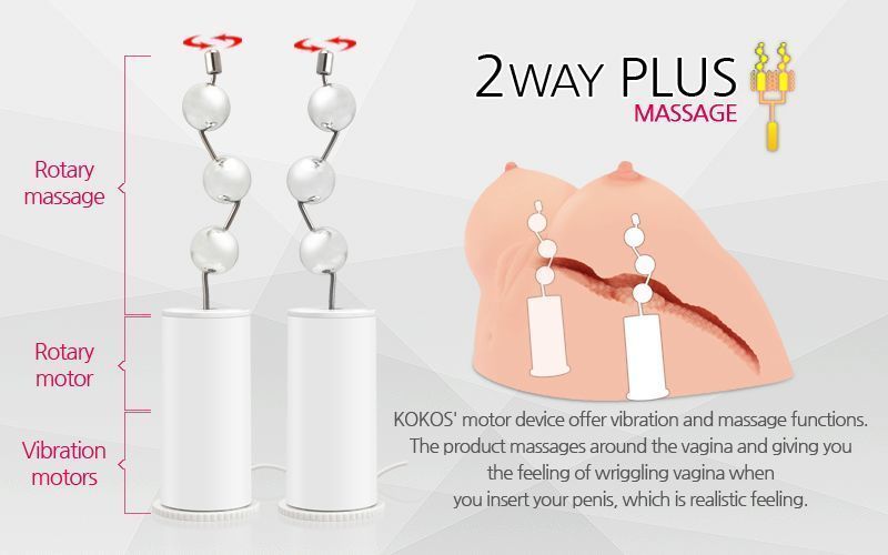 Мастурбатор Kokos Juilana Breast 2WayPlus з функцією масажу та вібрацією SO2485 фото