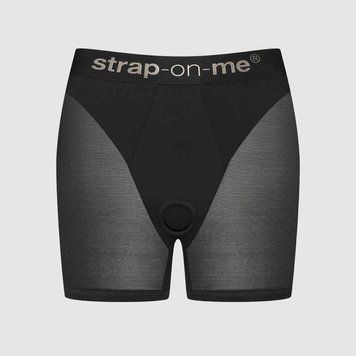 Шорты с фиксацией дилдо Strap-On-Me Harness Lingerie Halo &ndash; S &ndash; Black, велосипедки SX3512 фото