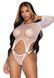 Эротическое боди Leg Avenue Top bodysuit with thong back White SO9150 фото 1