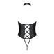 Боди из экокожи Passion NANCY BODY 6XL/7XL black, с имитацией шнуровки и открытым доступом SO7105 фото 4